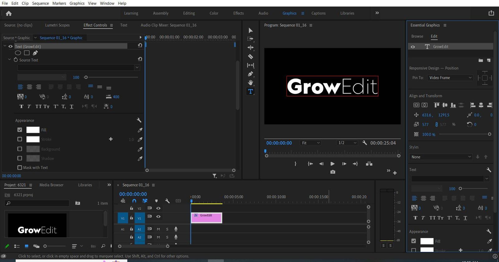 Animate Text in Premiere Pro