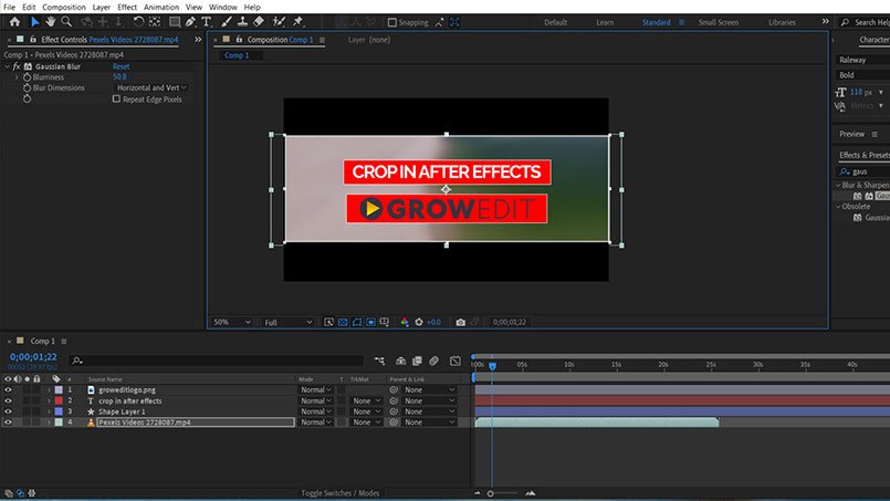 How to Crop in After Effects 2022