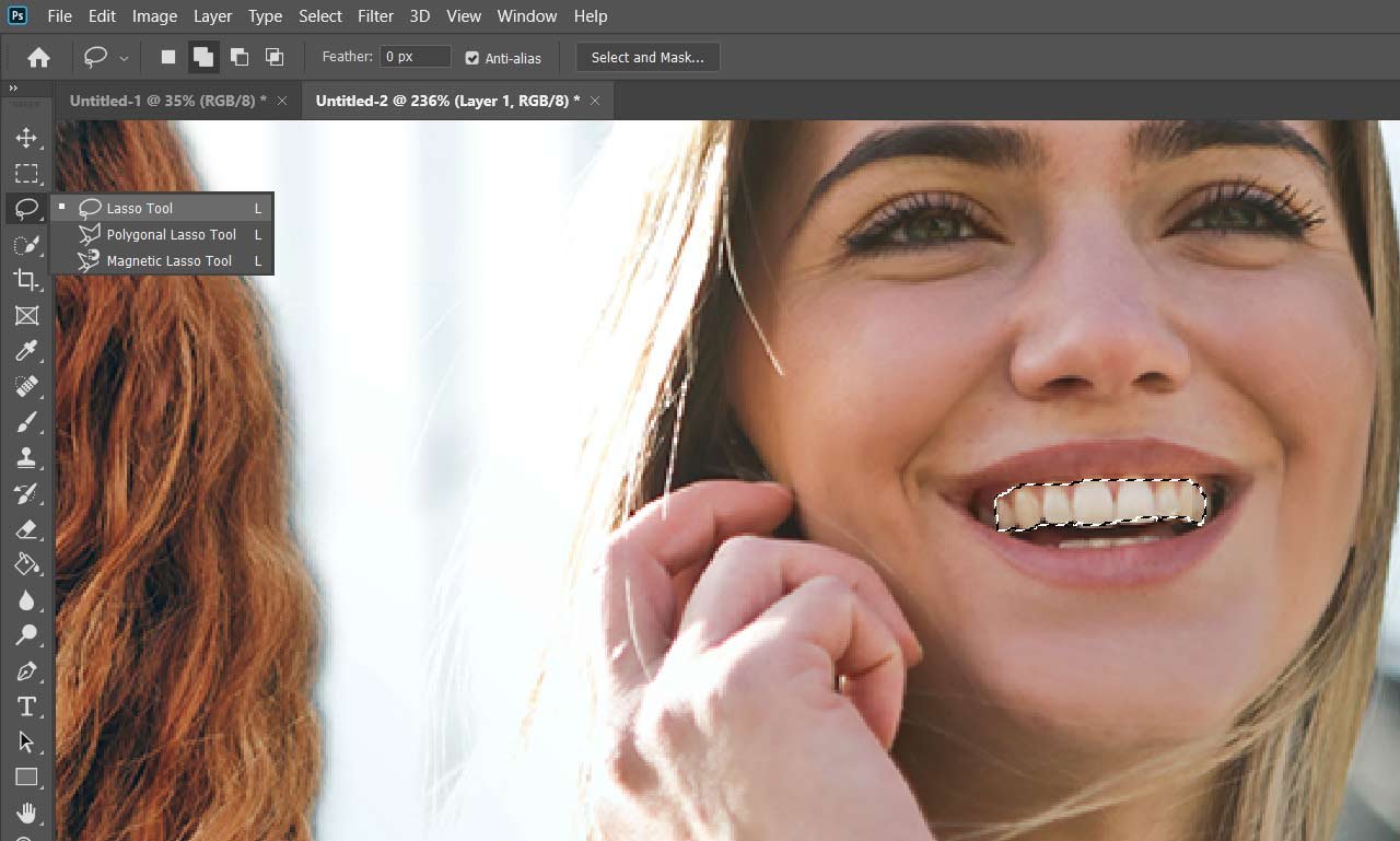 Whiten Teeth in Photoshop