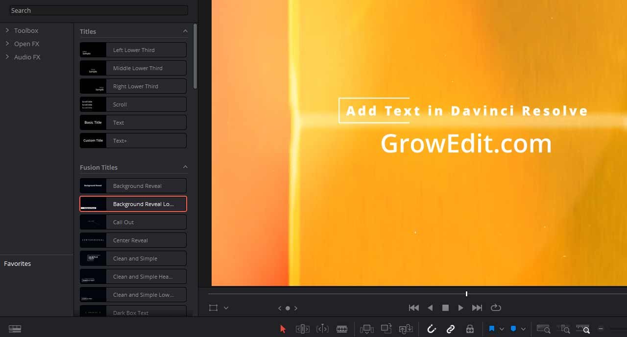 How to Add Text in DaVinci Resolve 18 Easy Way